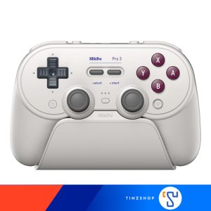Pro3 80GQ02 Bluetooth Gamepad คอนโทรลเลอร์บลูทูธ สีเทาปุ่มม่วง